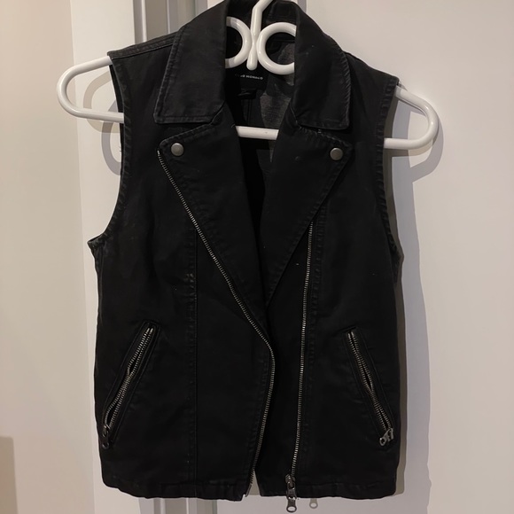 Club Monaco Denim Moto Vest - Picture 1 of 3